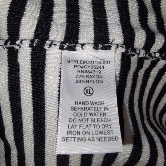 Cyrus Nwt Striped Open Front Cardigan Size XL - Picture 6 of 6